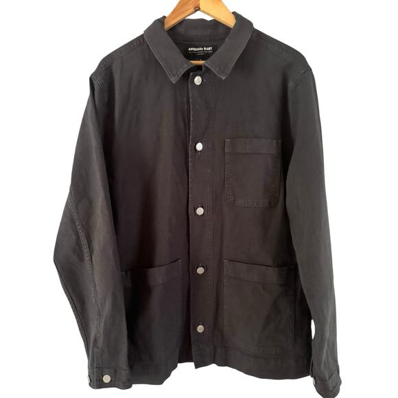 American Giant Men's Roughneck Chore Jacket Vintage Gray Canvas Cotton Sz Large - Picture 1 of 8